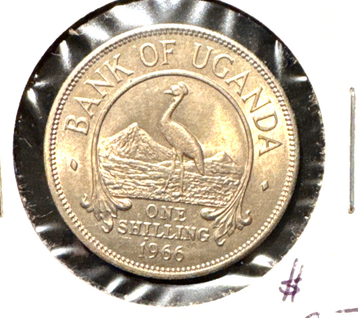 Read more about the article Uganda 1966 one Shilling KM 5 unc