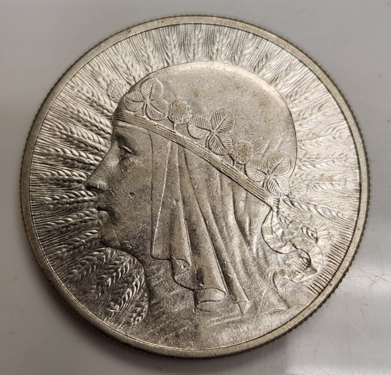 Read more about the article 1932 Poland Polish 10 Zlotych Silver Coin in CH BU Condition