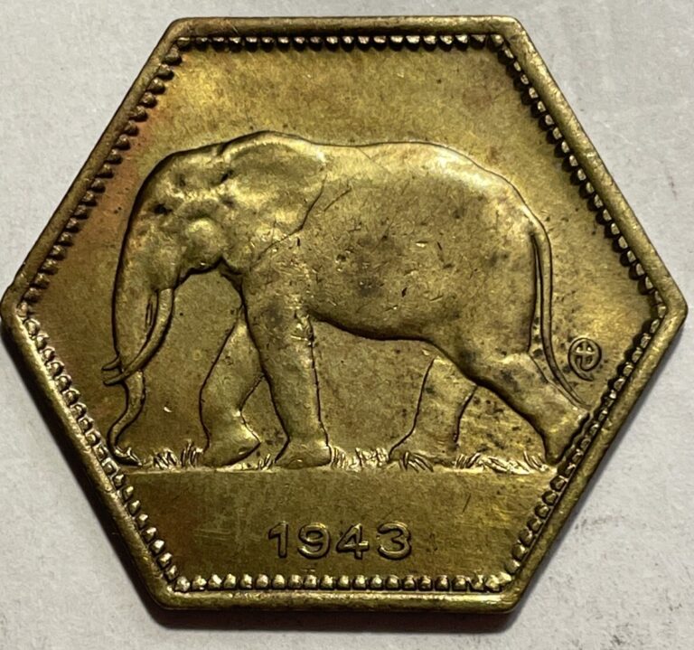 Read more about the article 1943 Belgian Congo 2 Francs