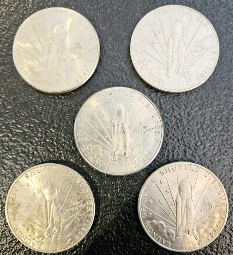 Read more about the article Marshall Islands 5 Dollar Coin Set Of 5  Launch Of Space Shuttle Discovery