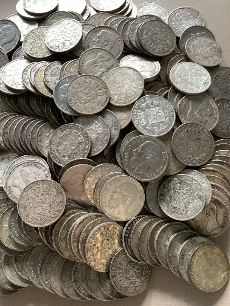 Read more about the article Belgium 5 Francs 90% Silver Crown Size Coins Random Year