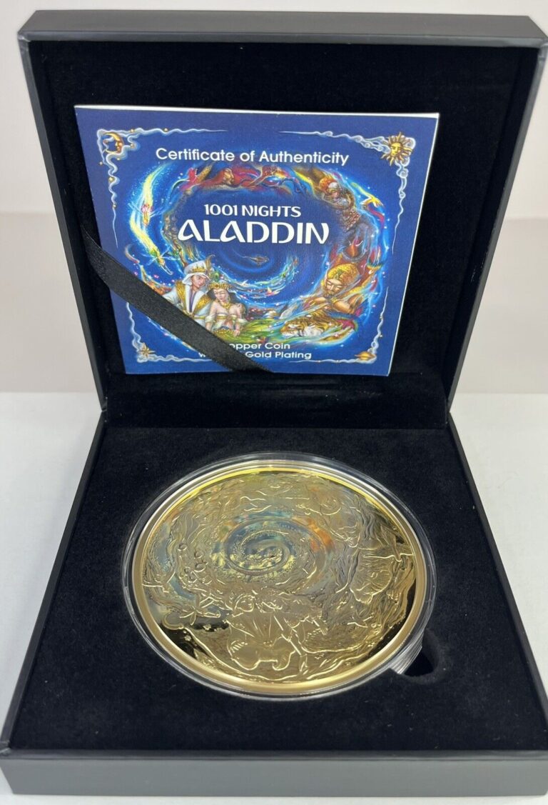 Read more about the article 2022 Djibouti Aladdin’s 1001 Nights Copper Coin With 24K Gold Plating in OGP COA