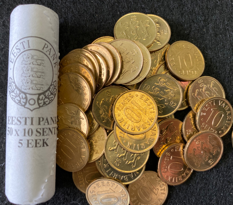 Read more about the article Estonia 10 Senti KM22 50 Coins Roll UNC World Coins