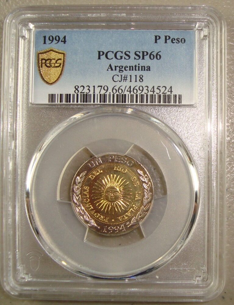 Read more about the article 1994 Argentina Bi-Metallic Pattern Peso PCGS SP66