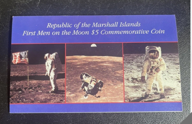 Read more about the article Republic of the Marshall Islands First Men on the Moon $5 Commemorative Coin