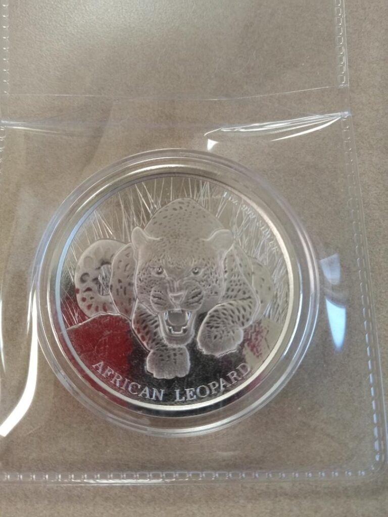 Read more about the article SILVER 2017 Ghana African Leopard coin 1 oz .999 BU low mintage FREE SHIPPING