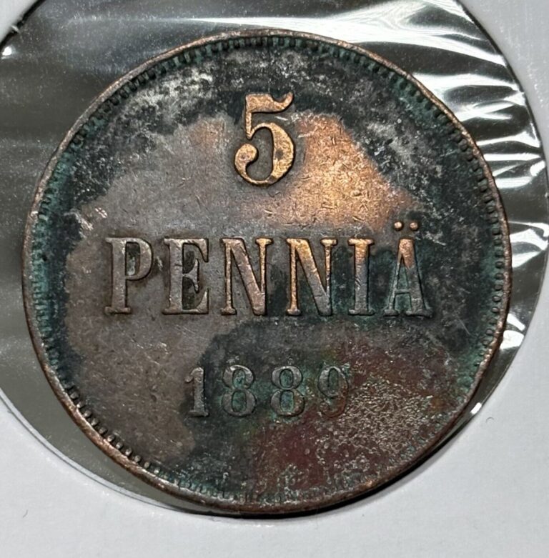 Read more about the article 1889 Finland 5 Pennia Five Hole Filler