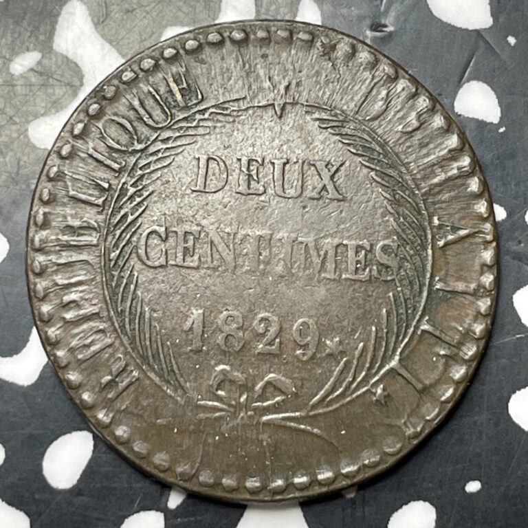 Read more about the article AN 26 (1829) Haiti 2 Centimes Lot#MK379 KM#A22