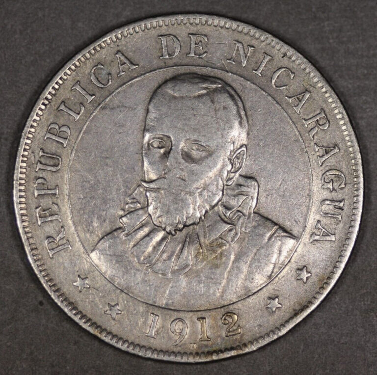Read more about the article 1912 H Nicaragua Silver 50 Centavos