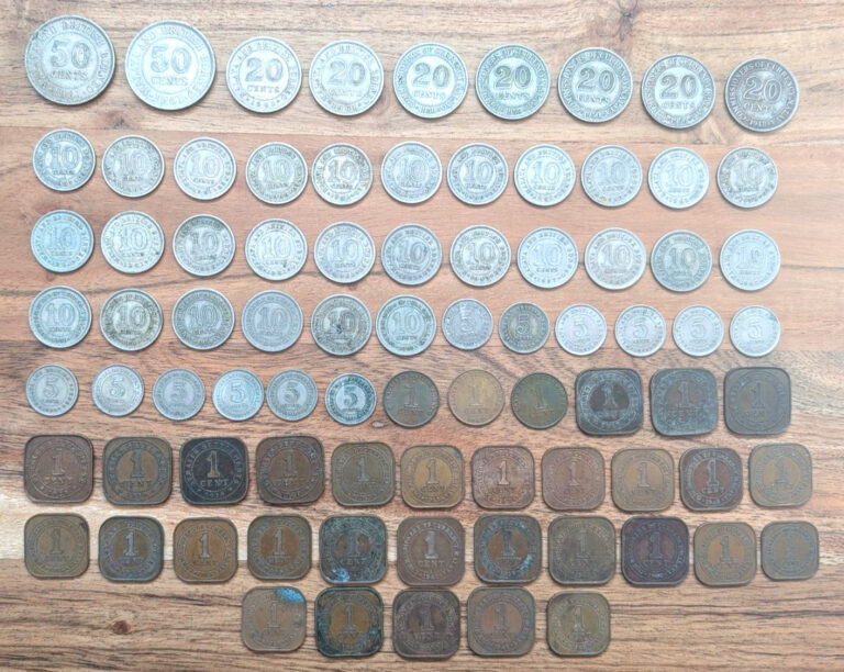 Read more about the article Bulk lot of 81 old British Malaya coins lot – copper and nickel Malaysia coins lot