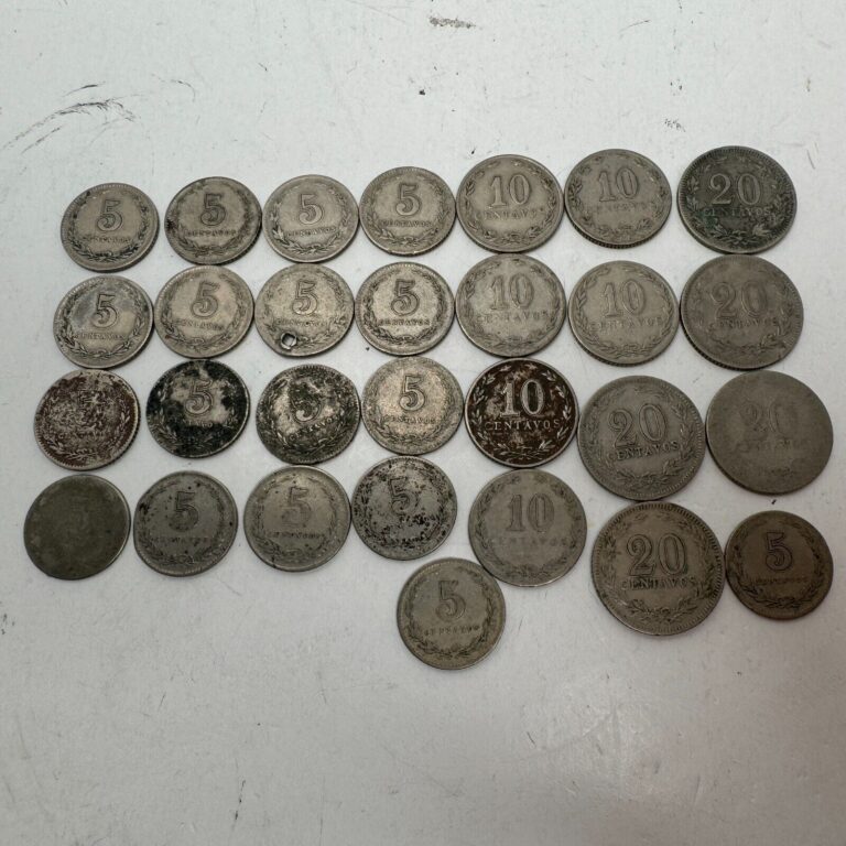Read more about the article Republica Argentina Coin Lot – 1909 to 1941 – 29 Coins – 5 10 20