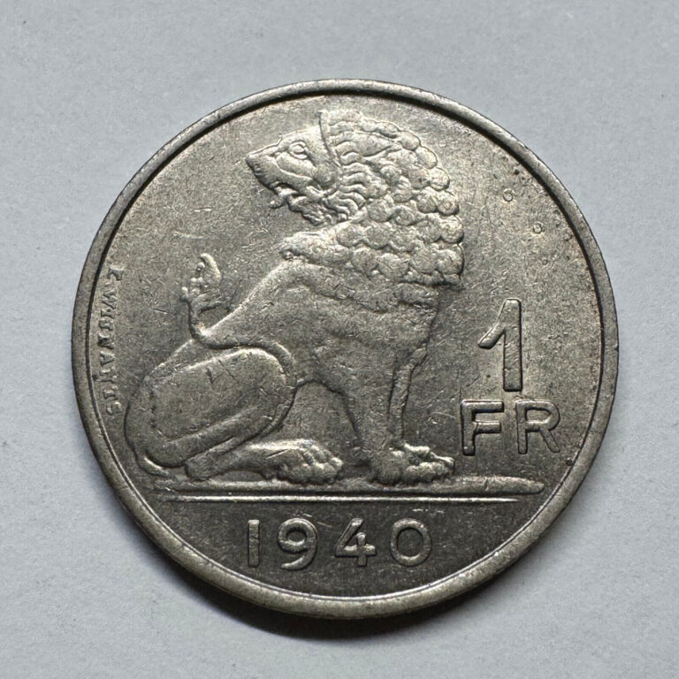 Read more about the article 1940 Belgium 1 Franc – Beautiful Coin – #B-052