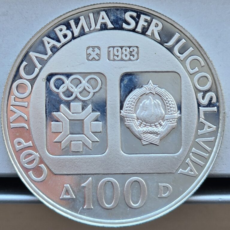 Read more about the article Yugoslavia Cameo Proof 100 Dinara Sarajevo Olympics Figure Skating (.925 Silver)