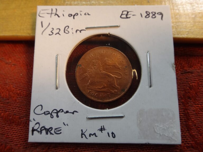 Read more about the article 1889 Ethiopia 1/32 Birr Coin KM #10 – Free SandH USA