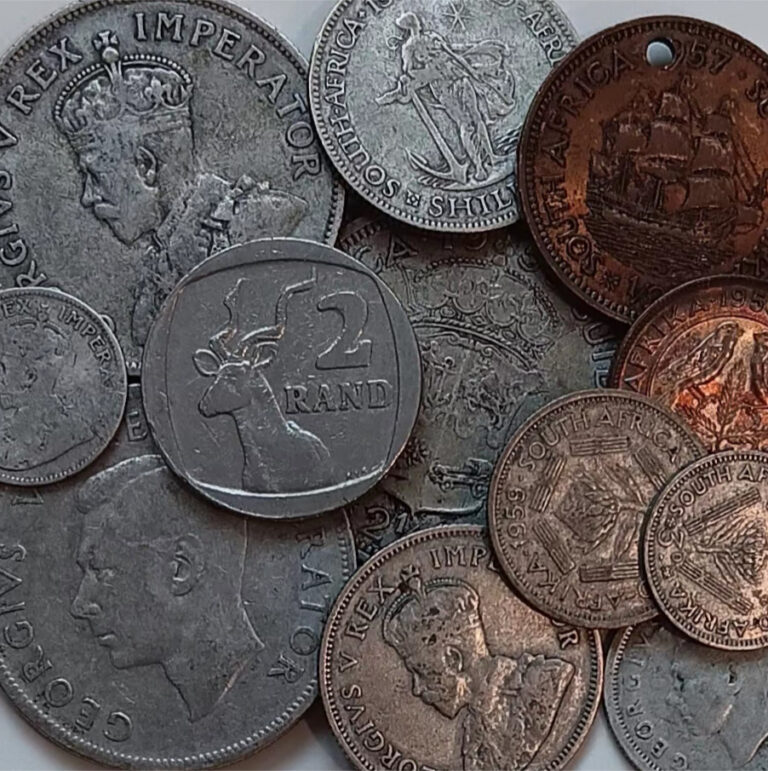 Read more about the article South Africa 12 Coin Lot: Silver Threepence Sixpence 1 Shillings 1959 2 1/2 S ++