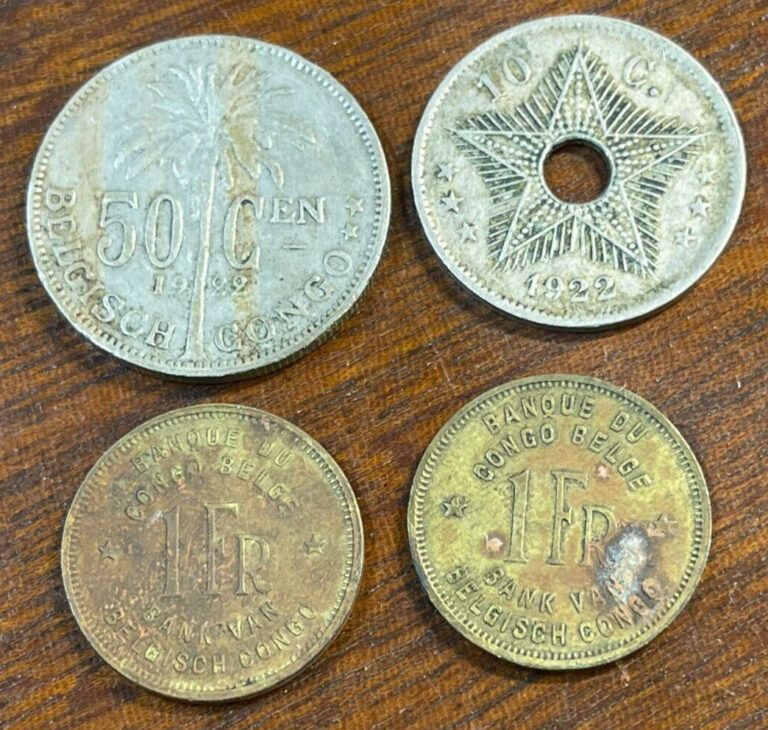 Read more about the article Belgium Congo 4 coins lot High Value
