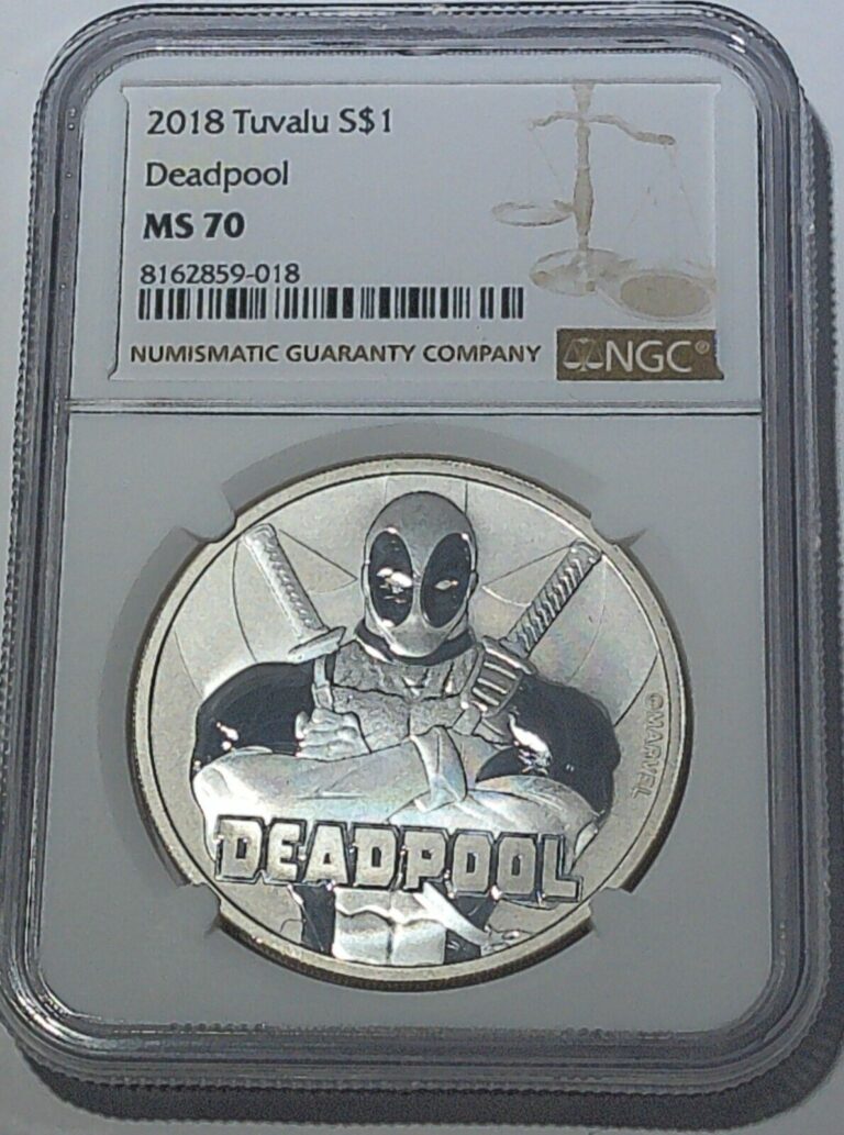 Read more about the article 2018 NGC $1 MS70 TUVALU DEADPOOL MARVEL COMICS 1 OZ .9999 FINE SILVER COIN