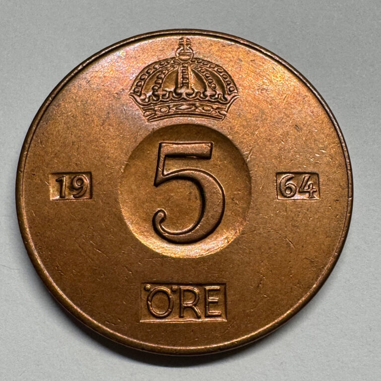 Read more about the article 1964 Sweden 5 Ore – Beautiful Coin – #B-068