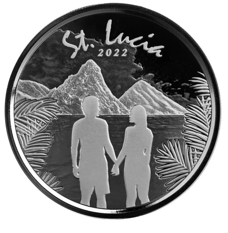 Read more about the article 2022 Scottsdale Mint St. Lucia Loving Couple 1 oz Silver Coin In Capsule