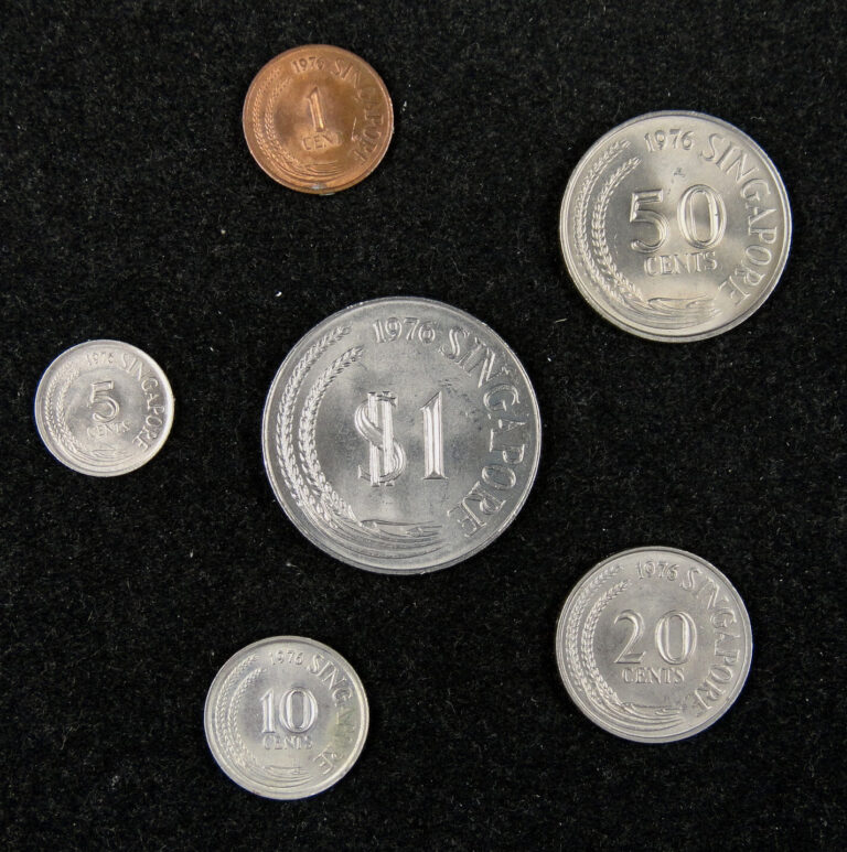 Read more about the article Singapore coins set of 6 pieces 1976 VF-AU