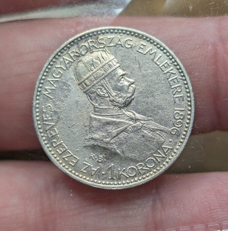 Read more about the article 1896 Hungary 1 Korona Silver Coin