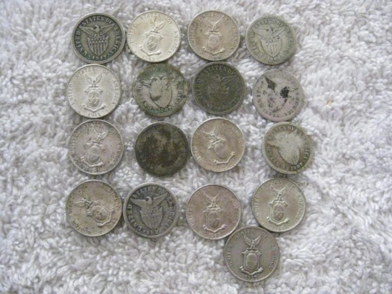 Read more about the article Philippines lot of 18 silver 10 centavos 1907-1945 G-UNC .8676 ASW #112