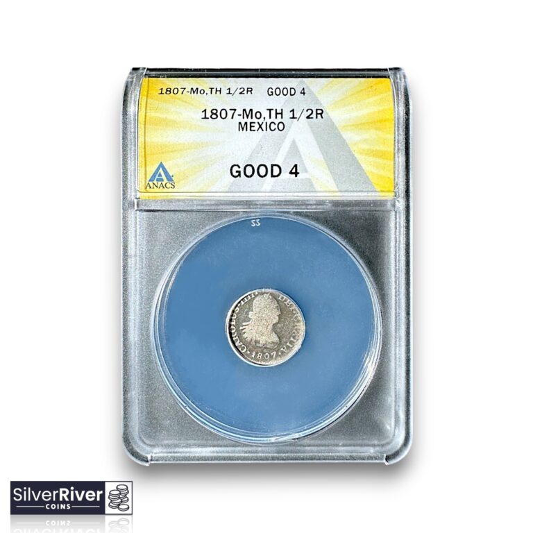Read more about the article 1807-Mo TH Mexico Silver 1/2 Real (*Certified G04 by NGC*)
