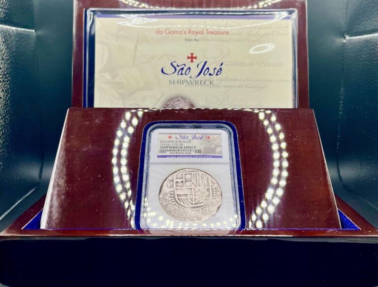 Read more about the article Old Silver Treasure Coin 1616-1617 Bolivia 8 Reales NGC Shipwreck w/COA andDisplay