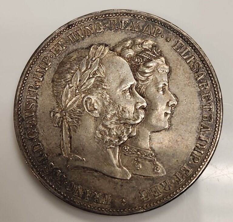 Read more about the article 1879 Austrian Empire 2 Gulden Silver Coin Wedding Anniversary in AU/BU Condition