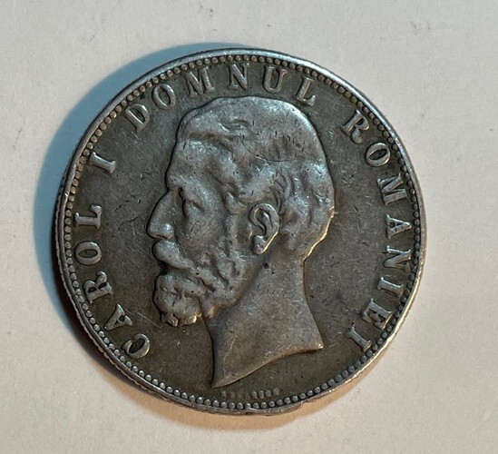 Read more about the article Romania – 1880 Large Silver 5 Lei – Scarce – Please Read