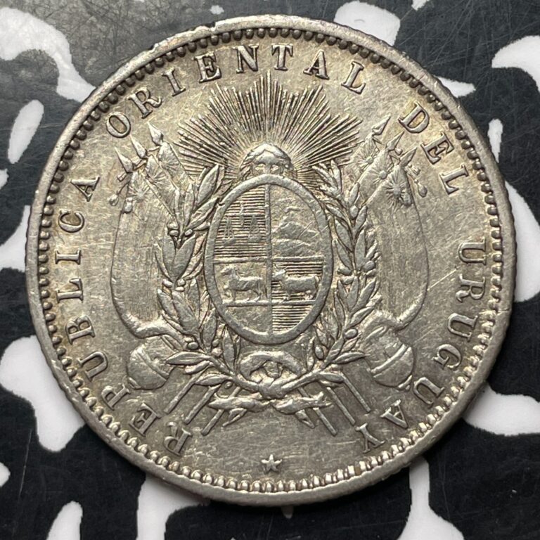 Read more about the article 1877-A Uruguay 20 Centesimos Lot#MK237 Silver!