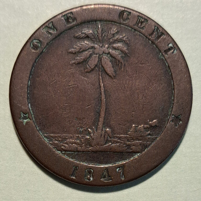 Read more about the article 1847 Republic of Liberia 1 Cent Copper World Coin