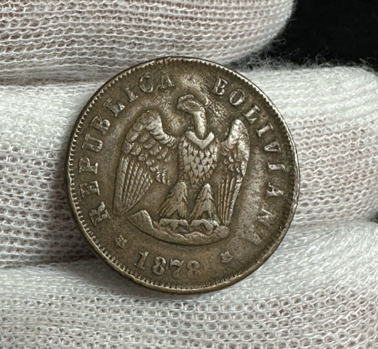 Read more about the article 1878 BOLIVIA 2 CENTAVOS KM-164.1 – SCARCE – FREE USA SHIPPING! B3654