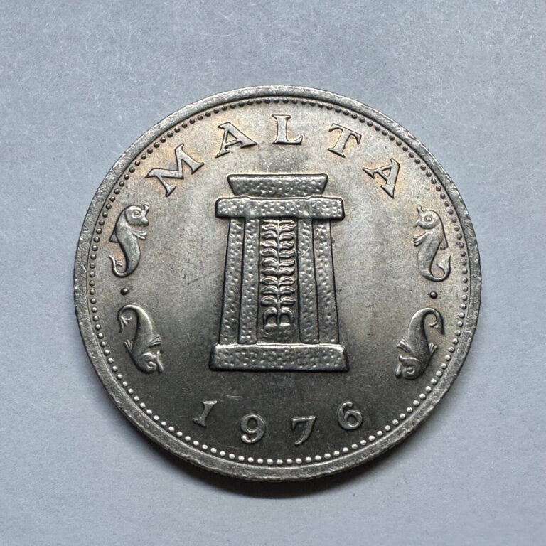 Read more about the article 1976 Malta 5 Cents – Beautiful Coin – #B-005