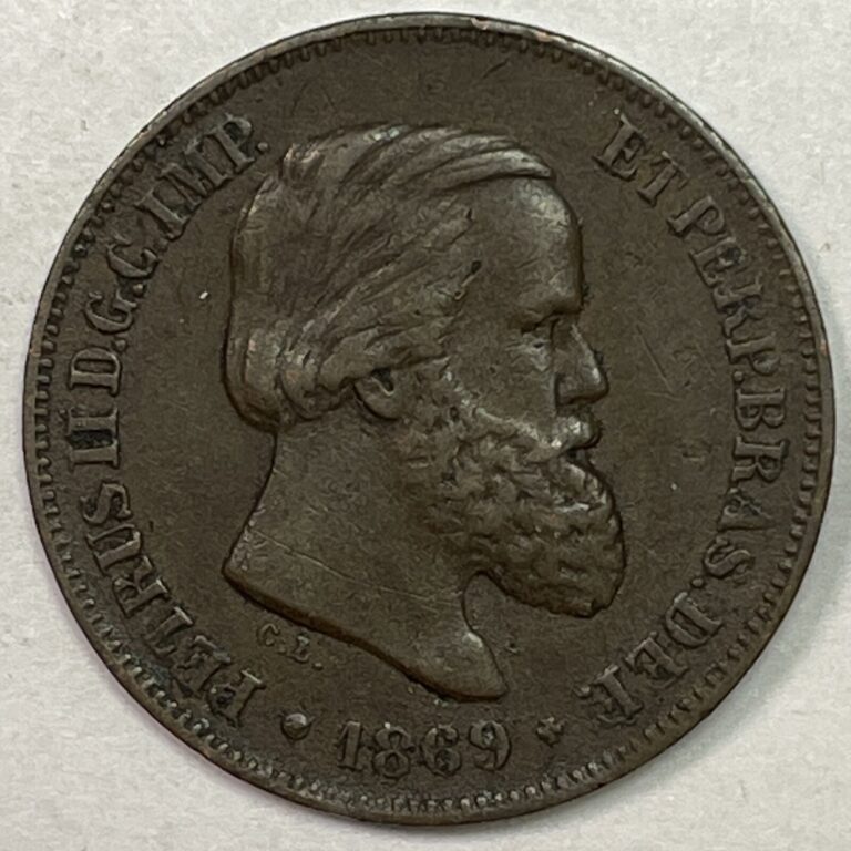 Read more about the article 1869 10 Reis Portugal Choice Extremely Fine XF+ Coin #19261
