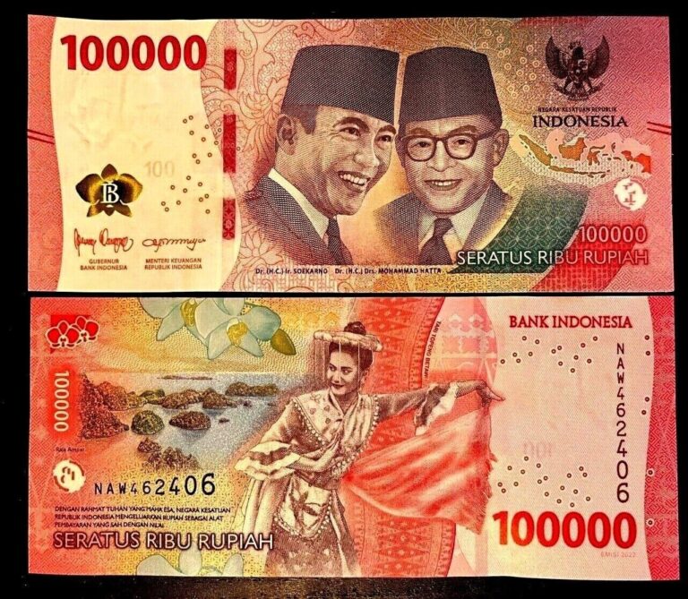 Read more about the article 100 000 Indonesia New Type 2022 RUPIAH Circulated Currency 100000 IDR Cir