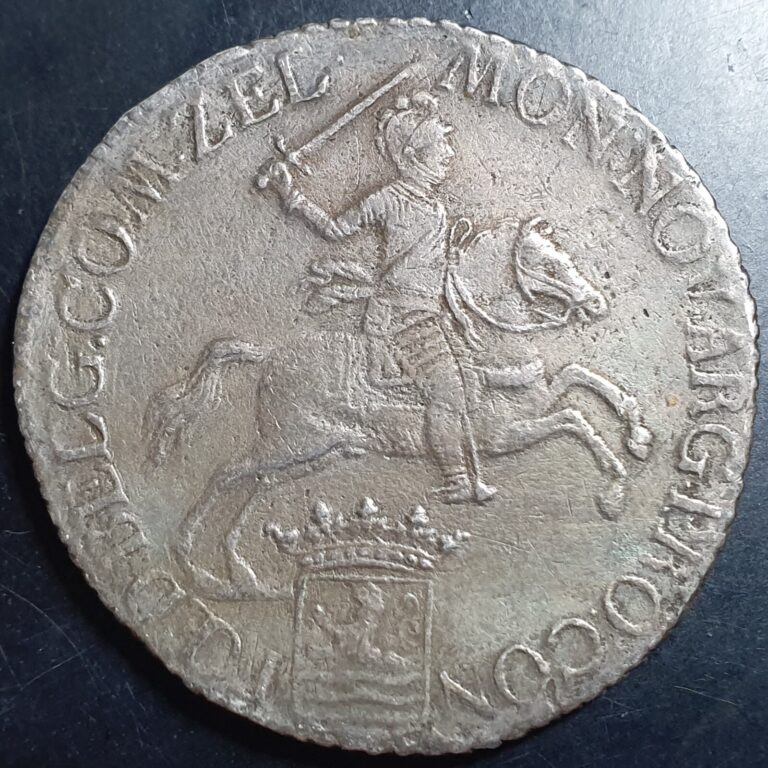 Read more about the article Netherlands Zealand Ducaton Silver Horse Rider 1785 No Hole