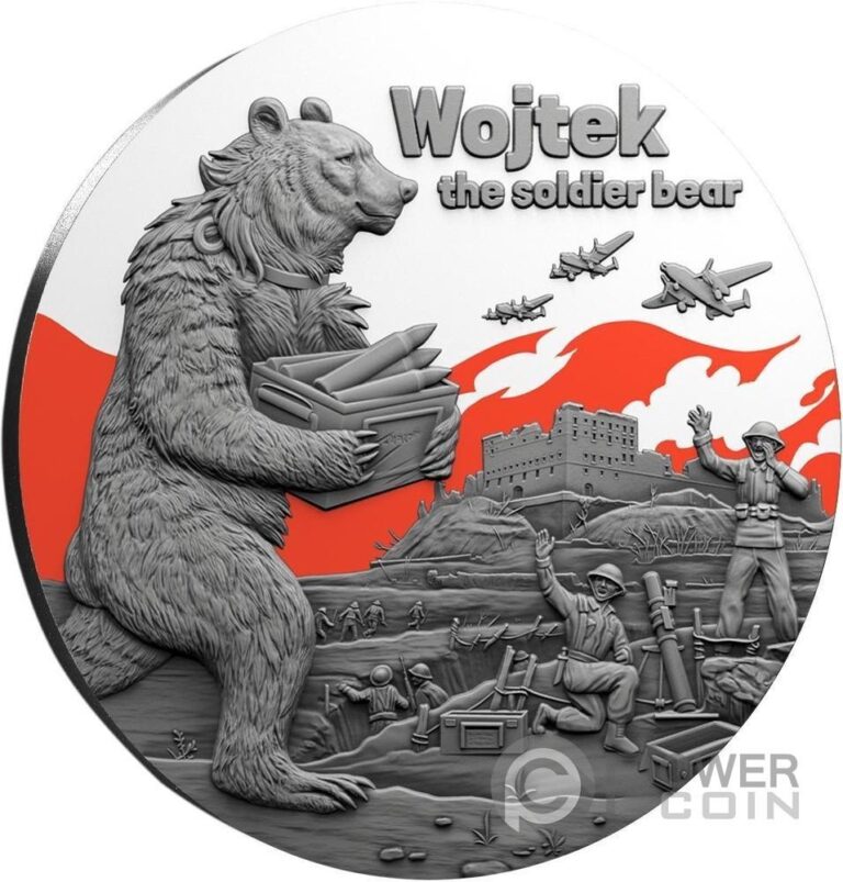 Read more about the article WOJTEK Soldier Bear 1 Oz Silver Coin 2$ Liberia 2025