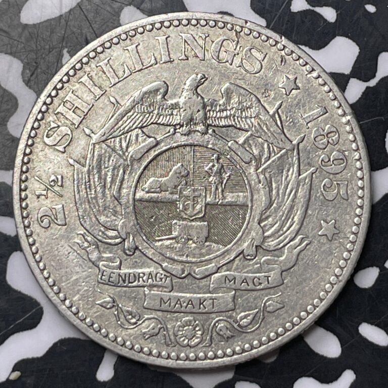 Read more about the article 1895 South Africa 2 1/2 Shillings Lot#MK193 Silver!