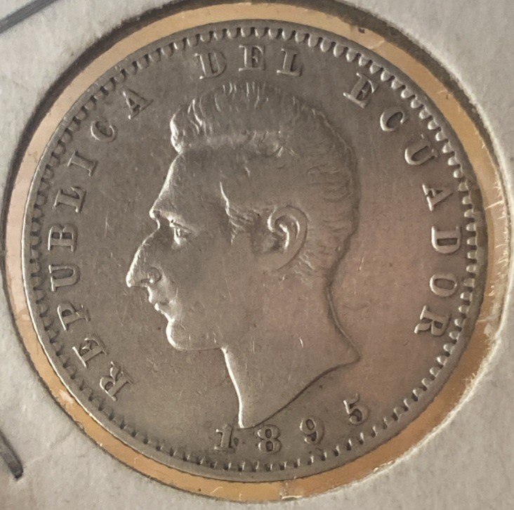 Read more about the article Ecuador 2 DECIMOS De Sucre 1895 Silver COIN Philadelphia