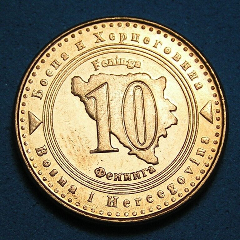 Read more about the article Lot of 6 Coins Bosnia and Herzegovina 10 Feninga 1998  Lustrous BU  Combined S/H