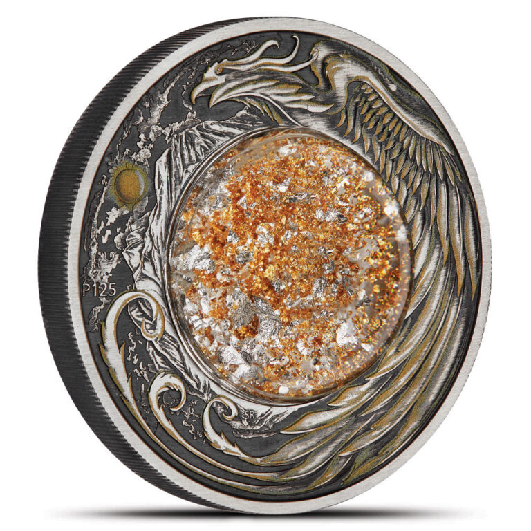 Read more about the article 2024 2 oz Antique Colorized Tuvalu Silver Alicanto Coin (Box  CoA)
