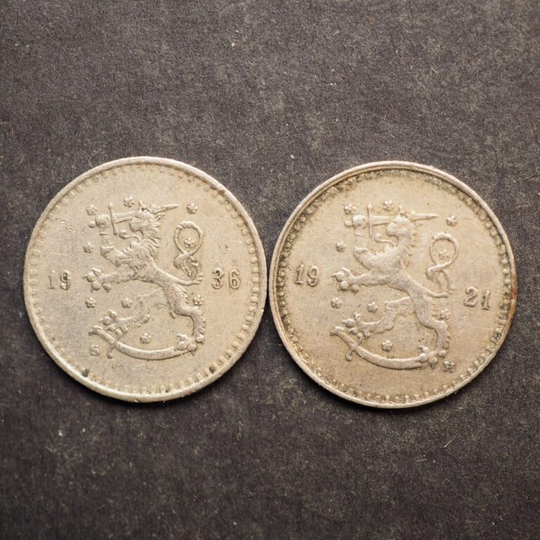 Read more about the article 1938 S +1921 S FINLAND 25 PENNIA ***NICE   COINS!*** – FREE SHIPPING M6102
