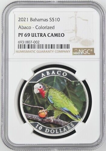 Read more about the article 2021 BAHAMAS ABACO – COLORIZED S$10 NGC PF 69 ULTRA CAMEO TOP POP