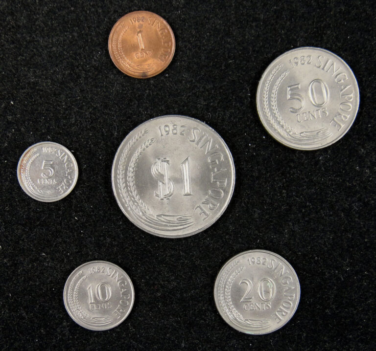 Read more about the article Singapore coins set of 6 pieces 1982 VF-AU