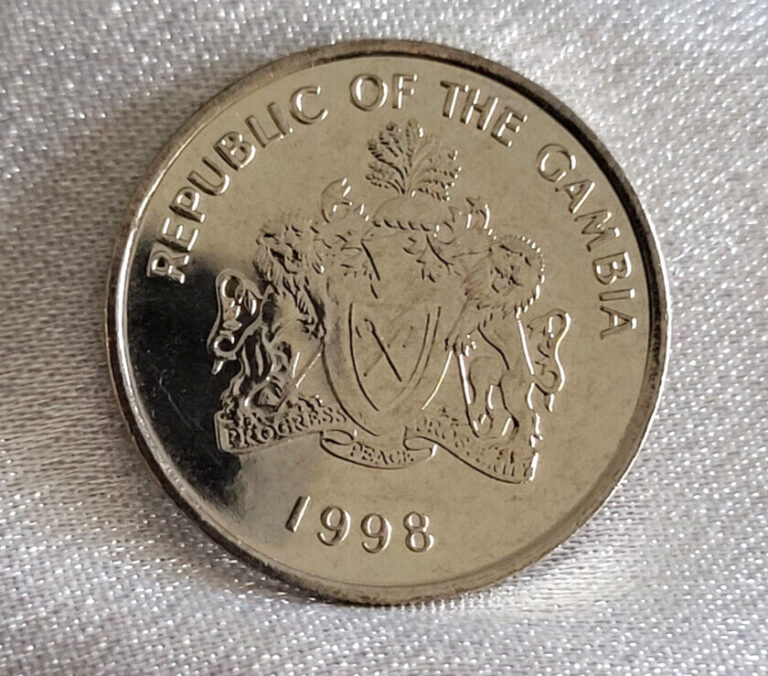 Read more about the article The Gambia – 25 Bututs 1998 –  Exotic Coin- “The African Palm”   Mint!    # F51