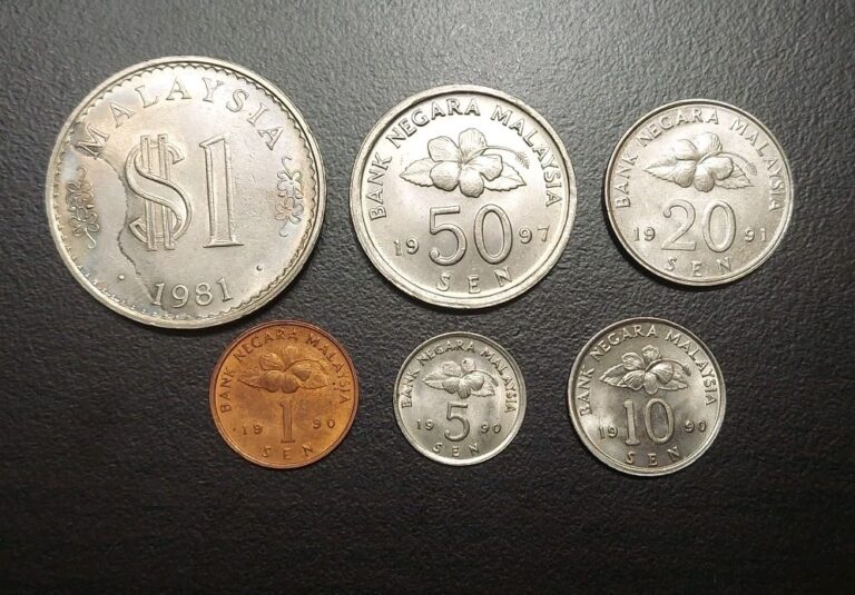 Read more about the article 1981 1990 1997 MALAYSIA 6 Coins Set AU High Grade