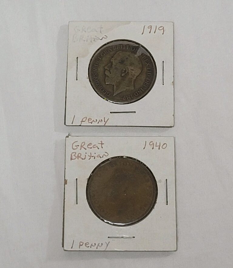 Read more about the article 0.925 Lot Of 2 British Three Pence Coins 1919 Coin Is 925 Silver and 1940 Is 50%
