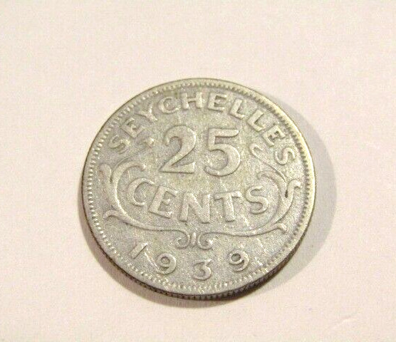Read more about the article Seychelles 1939 25 Cents Silver Coin