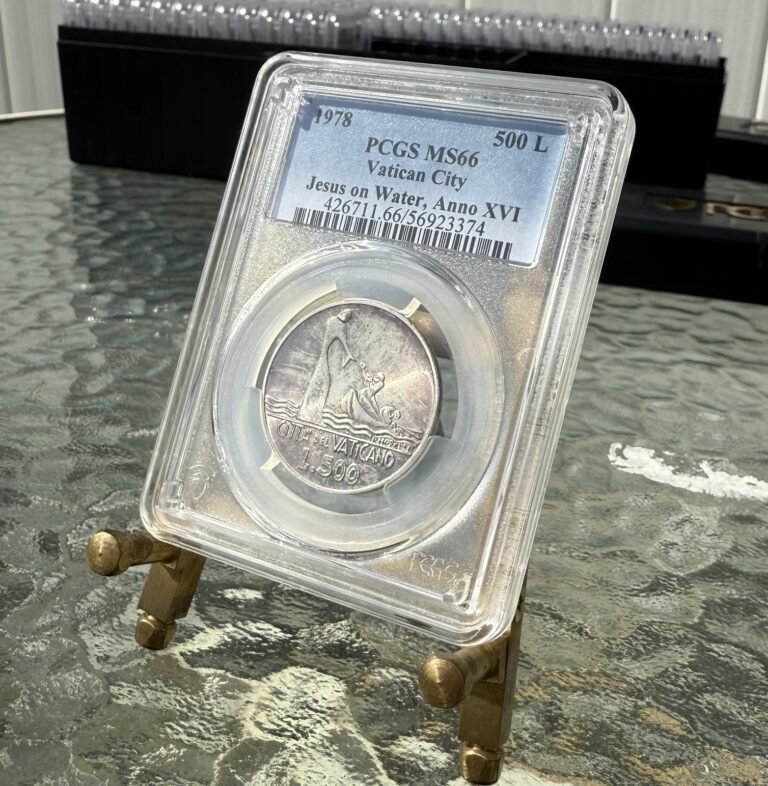Read more about the article 1978 Jesus On Water  Anno XVI 500L Vatican City- PCGS MS66